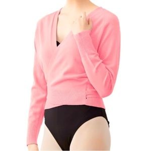 Peach Pink Ballet Dance Wrap Cardigan top balletcore barbie cute